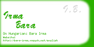 irma bara business card